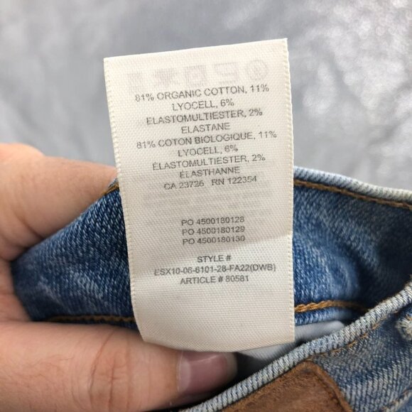 Denim Forum Indigo The Lola High Rise Skinny  High-waisted skinny jeans 27x28 - Picture 11 of 16